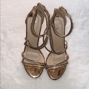 Rose Gold Size 6 Block Heels